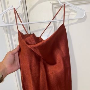 Copper slip dress